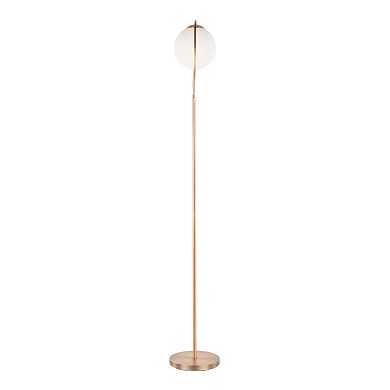 Loheer Contemporary Floor Lamp with Frosted Glass Shade