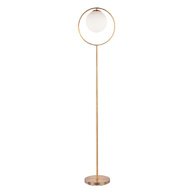 Loheer Contemporary Floor Lamp with Frosted Glass Shade