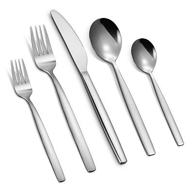 30-Piece Stainless Steel Flatware Set for 6,Includes Dinner Knives, Forks, Spoons,Dishwasher Safe