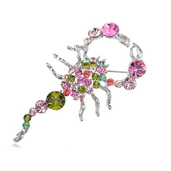 Stunning Multiple Color Crystal Rhinestone Scorpion Animal Creature Pin Brooch