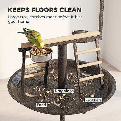 PawHut Bird Stand with Wheels 60cm