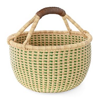 Checked Bolga Basket
