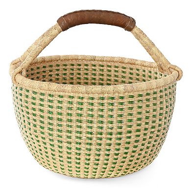 Checked Bolga Basket