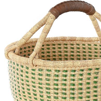 Checked Bolga Basket