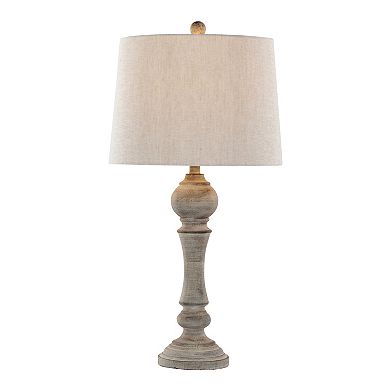 Loheer Polyresin Table Lamp Set with Linen Shade, Set of 2