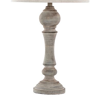Loheer Polyresin Table Lamp Set with Linen Shade, Set of 2