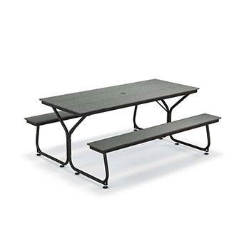 6 Feet Outdoor Picnic Table Bench Set for 6-8 People