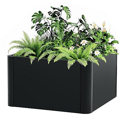 Metal Raised Garden Bed Planter Box, Outdoor Rectangular Plante,20"x 20" Open Base