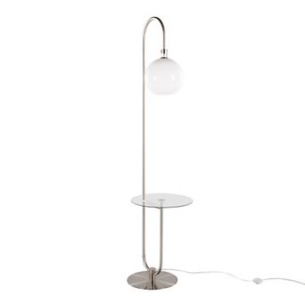 Loheer Contemporary Floor Lamp with Glass Shelf