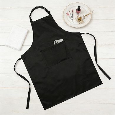 Women's Adjustable Neck Kitchen Apron with Front Pocket Lightweight Waterproof Cooking Apron Baking