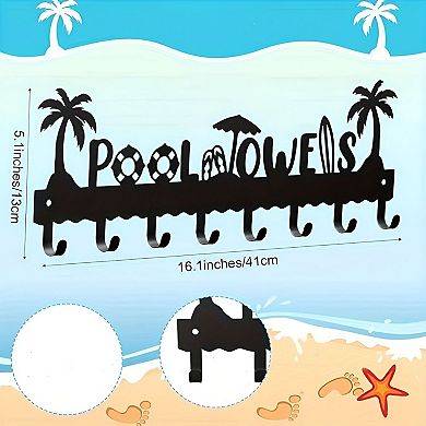 Heavy-Duty Wall Towel Holder Iron Rack for Bathrooms, Spas, and Locker Rooms