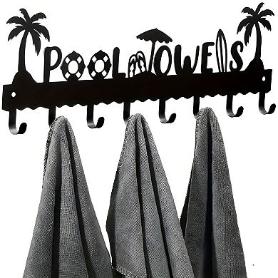 Heavy-Duty Wall Towel Holder Iron Rack for Bathrooms, Spas, and Locker Rooms