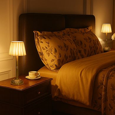 16'' Glam Cordless Table Lamp Touch Control Classic Elegant Dimmable Nightstand Lamp（2 Pack）