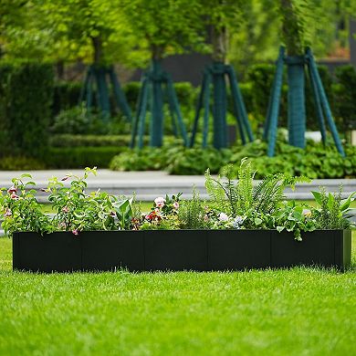 Metal Raised Garden Bed Planter Box, Outdoor Rectangular Plante, 70"x 20" Open Base