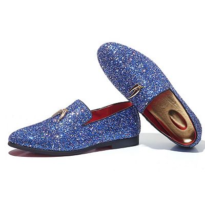 blue sparkly dress shoes Bravo Glitter Blue Shoes 16 Medium (D) main image 1