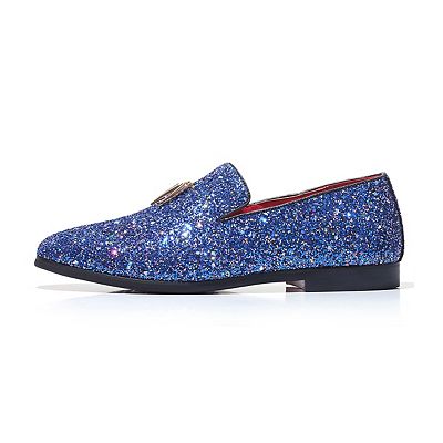 blue sparkly mens dress shoes Mens Glitter Shoes | Amali Sutton main image 0