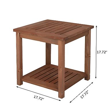 Square Wood Side Table With Simple Design for Living Room, Bedroom, or Office