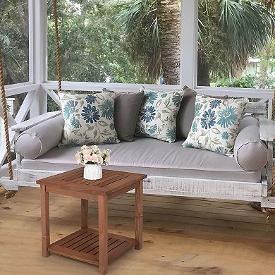 Square Wood Side Table With Simple Design for Living Room, Bedroom, or Office