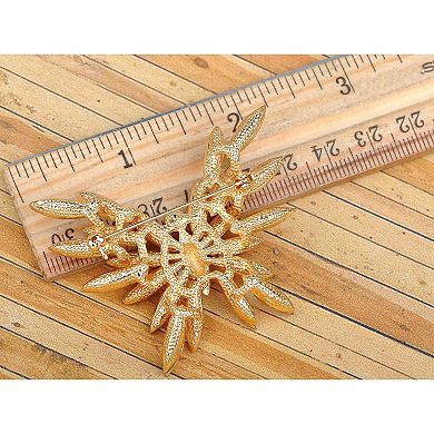 Golden Tone Shine Rose Pink Crystal Butterfly Insect Brooch Pin