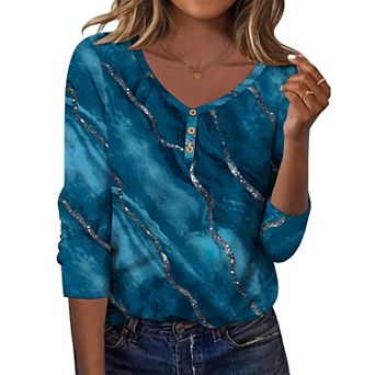 Zeagoo Women's Long Sleeve Boho Blouses, Basic V Neck Tee, Business Casual Work Tunic Tops