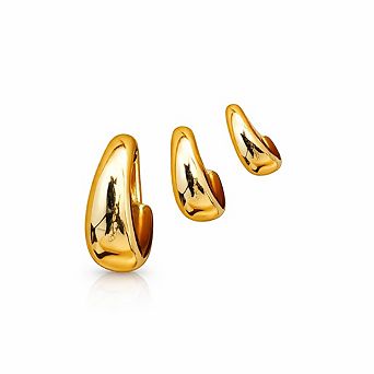 Womens Chunky Hoop Earrings