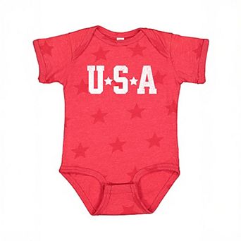 USA Stars - Baby Short Sleeve Star Bodysuit