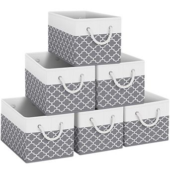 Foldable Storage Baskets Rope Handles Organizer Gift Basket