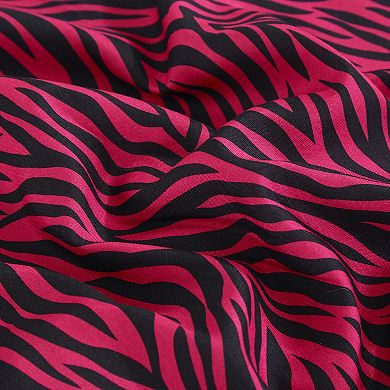 Black Pink Animal Print Comforter Set