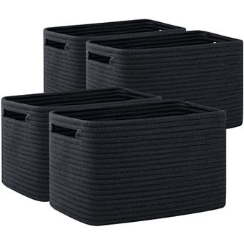 4 Pack Woven Storage Baskets with Handles Gift Basket
