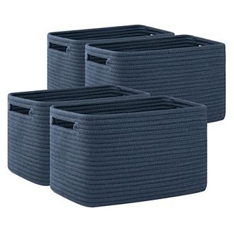 4 Pack Woven Storage Baskets with Handles Gift Basket