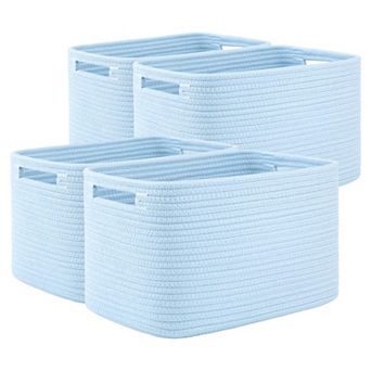 4 Pack Woven Storage Baskets with Handles Gift Basket