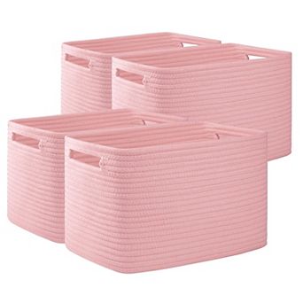 4 Pack Woven Storage Baskets with Handles Gift Basket