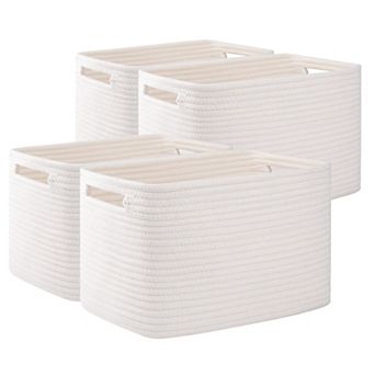 4 Pack Woven Storage Baskets with Handles Gift Basket