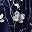 Navy White Floral