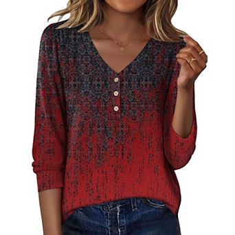 Zeagoo Tops Lightweight Casual Puff Sleeve Tops for Women Fall Shirts