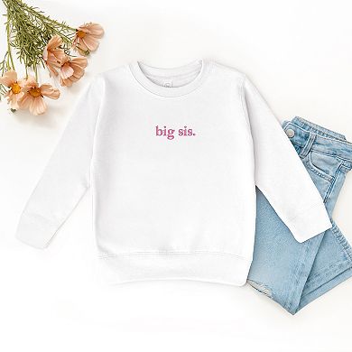 Embroidered Big Sis Typewriter - Toddler Graphic Sweatshirt
