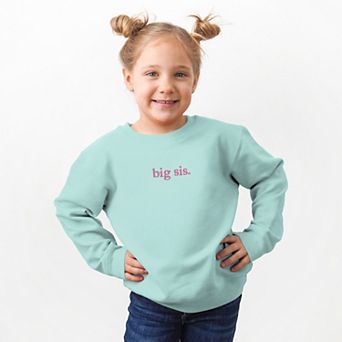 Embroidered Big Sis Typewriter - Toddler Graphic Sweatshirt