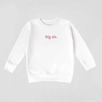 Embroidered Big Sis Typewriter - Toddler Graphic Sweatshirt