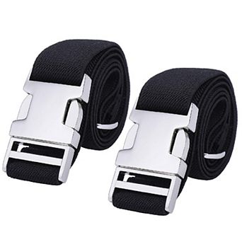 Boy Elastic Belt Zinc Alloy Buckle 2 pc