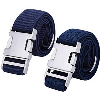 Boy Elastic Belt Zinc Alloy Buckle 2 pc
