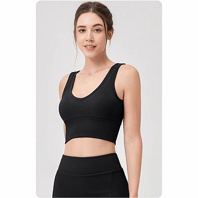Women's Ribbed Cropped Workout Tank