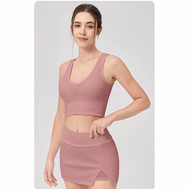 Women's Ribbed Cropped Workout Tank