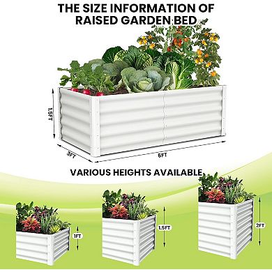 Raised Garden Bed Set of 2 Galvanized Raised Garden Bed Outdoor Large Planter Raised
