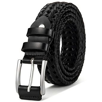 Men's Leather Braided Belt Casual Gift