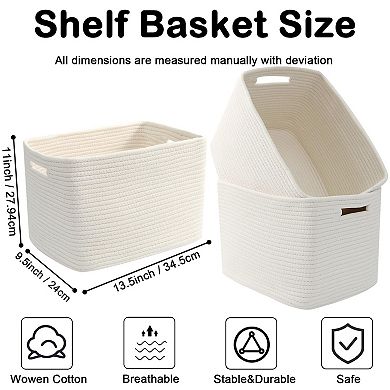 3 PACK Woven Storage Baskets Organizing Bins Home Organization Gift Basket