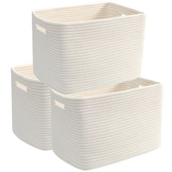3 PACK Woven Storage Baskets Organizing Bins Home Organization Gift Basket