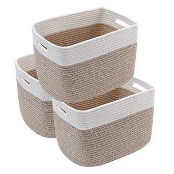3 PACK Woven Storage Baskets Organizing Bins Home Organization Gift Basket