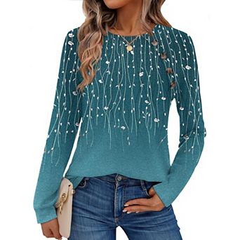 Zeagoo Women's Loose Fit Long Sleeve Crewneck Sweatshirts Casual Fall Winter Tops