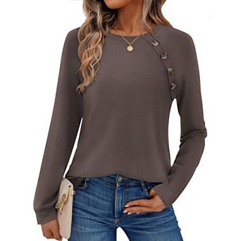 Zeagoo Women's Loose Fit Long Sleeve Crewneck Sweatshirts Casual Fall Winter Tops