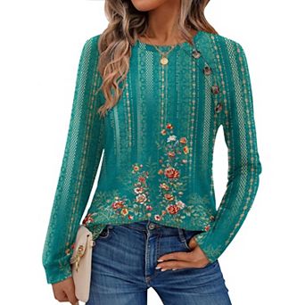 Zeagoo Women's Loose Fit Long Sleeve Crewneck Sweatshirts Casual Fall Winter Tops